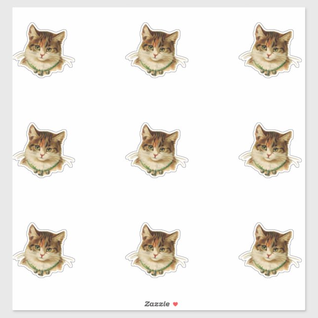 Sticker Chat vintage (Feuille)