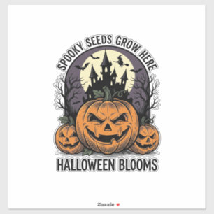 Sticker Château de citrouille d'Halloween Vintage T-shirt