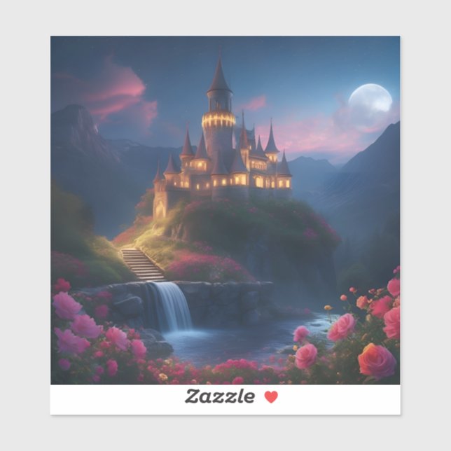 Sticker Château de Montagne Midnight Four (Feuille)