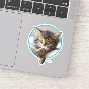 Sticker Chaton couchant