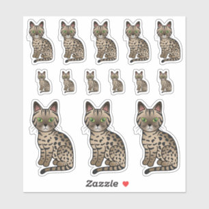 Sticker Chats caricaturés mau mau égyptien en bronze