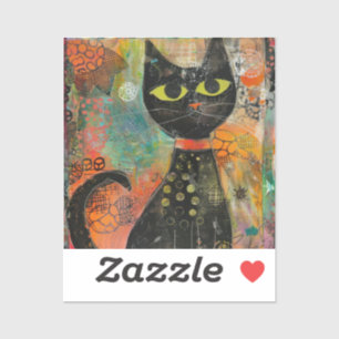 Sticker Chats d'aquarelle Boho - Art de la féline terrestr