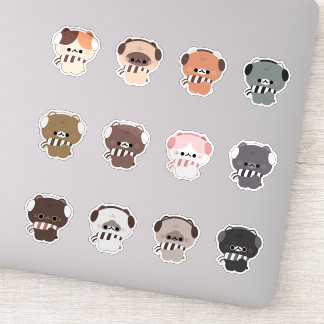 Sticker Chats hiver automne Noël