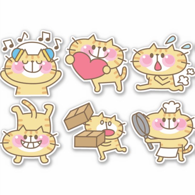 Sticker chats mignons (Devant)