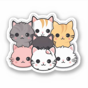 Sticker Chats mignons Kawaii Animal de compagnie
