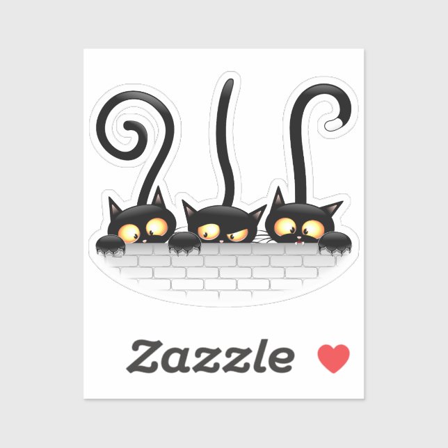Sticker Chats Naughty, Playful et drôle de personnages (Feuille)
