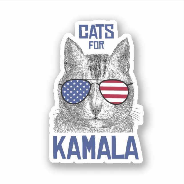 Sticker Chats pour Kamala (Devant)