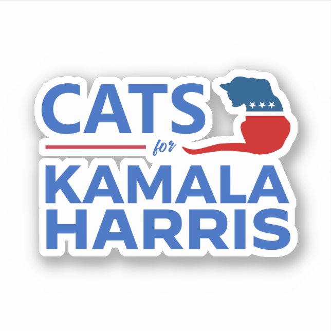 Sticker Chats pour Kamala Harris (Devant)