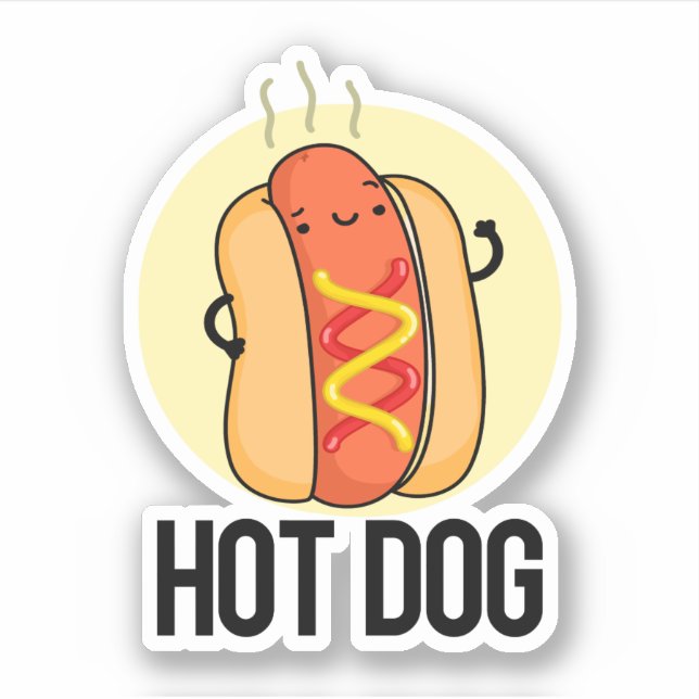 Sticker Chaud Chien Funny Snack Pun (Devant)
