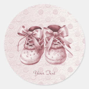 Sticker Chaussure pour bébé rose