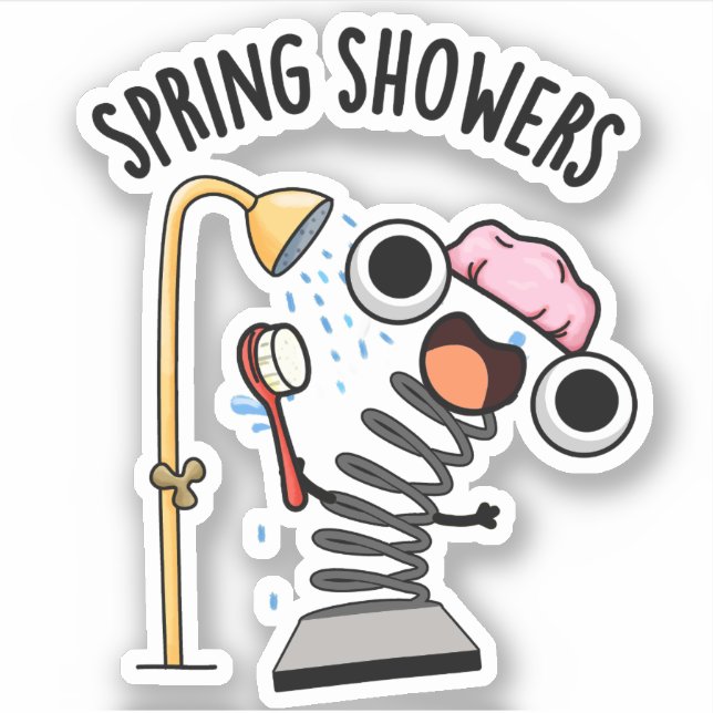 Sticker Chaussures de printemps amusant jeu de saison (Devant)