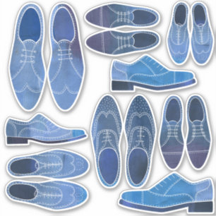Sticker Chaussures peinture aquarelle