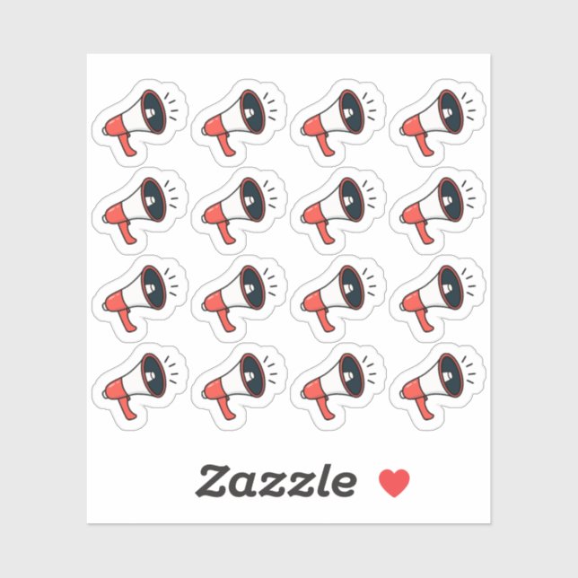 Sticker Cheer Practice Megaphone Announcement Planner (Feuille)