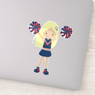 Sticker Cheerleaders, Cheerled, Mignonne fille, Cheveux bl