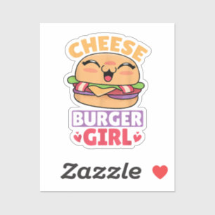 Sticker Cheeseburger Girl, Hamburger Women et Cheeseburge