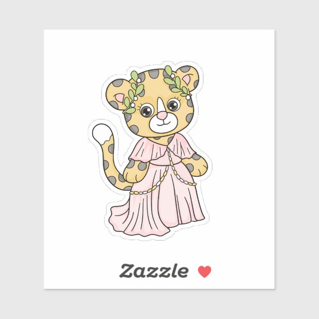 Sticker Cheetah Princess (Feuille)