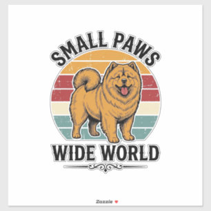 Sticker Chemise Chow Chow Petits Pattes Grand Monde Vintag