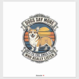 Sticker Chemise citation Corgi gravure vintage T-shirt ama