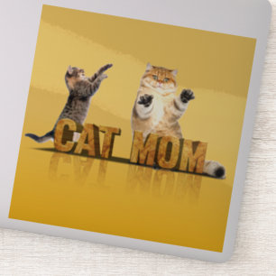 Sticker Chemise de chat drôle   cadeau maman chat   maman 