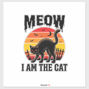 Sticker Chemise de chat Halloween Miaou Design de chat noi