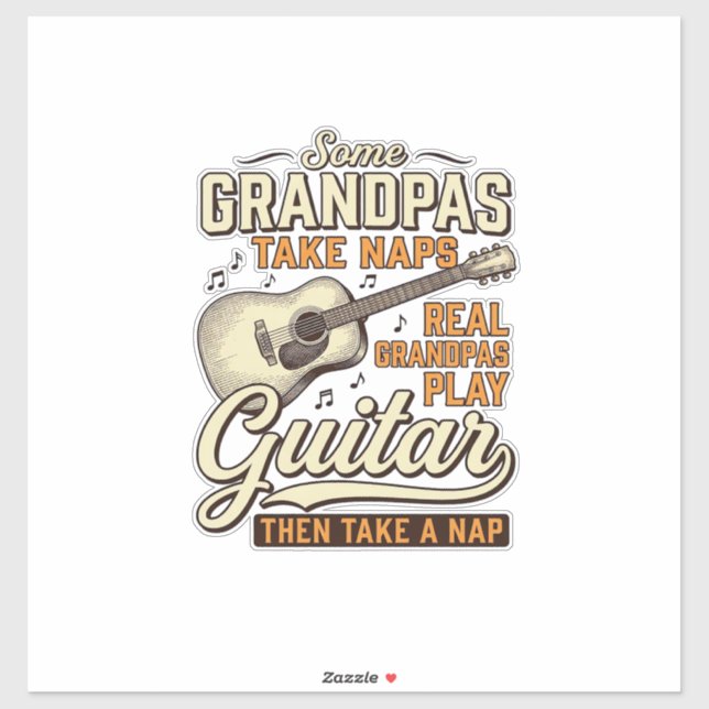Sticker Chemise de conception de gravure vintage de guitar (Feuille)