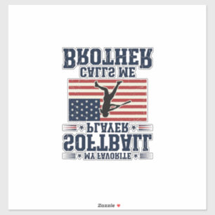 Sticker Chemise de gravure vintage patriotique de frère de