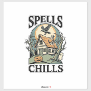 Sticker Chemise de Halloween de Cottage Hanté pour la Sais