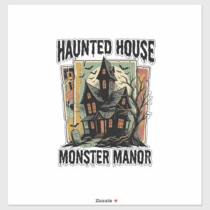 Sticker Chemise de maison hantée Conception vintage de man