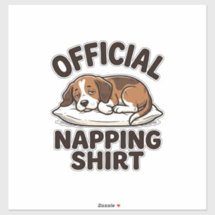 Sticker Chemise de repos officielle Chien endormi Design v