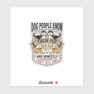 Sticker Chemise drôle pour amateur de chien avec débat vin