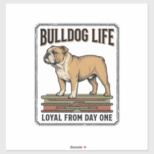 Sticker Chemise pour amateur de Bouledogue Art de chien gr