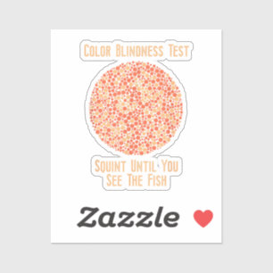 Sticker Chemise T Couleur Aveugle - Drôle test Couleur Ave