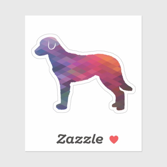 Sticker Chesapeake Bay Retriever Geometry Silhouette Purge (Feuille)