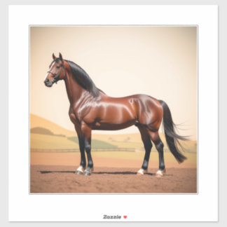 Sticker cheval américain