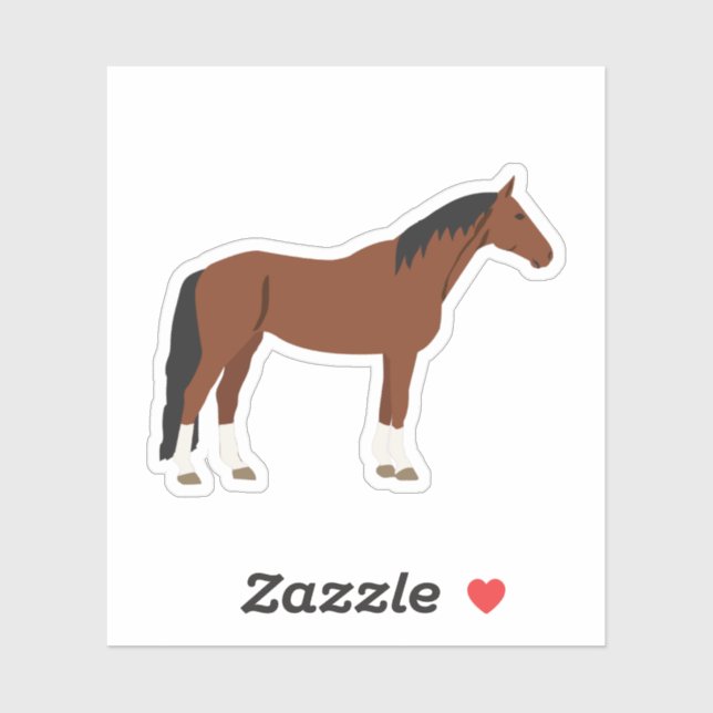 Sticker Cheval Design (Feuille)