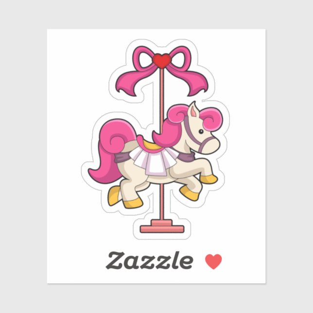 Sticker Cheval en cheval de carrousel.PNG (Feuille)