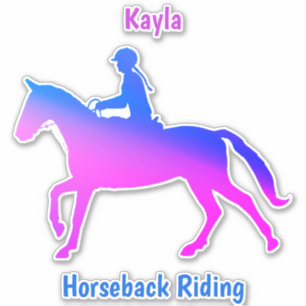 Sticker Cheval fille