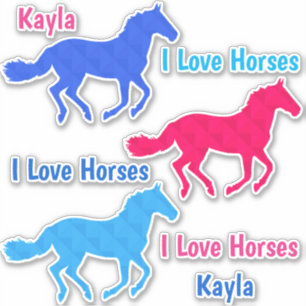 Sticker Cheval fille