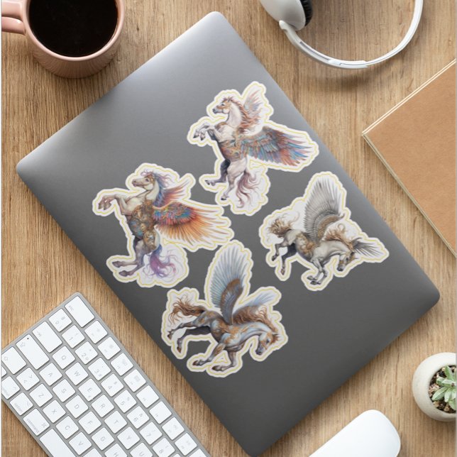 Sticker Cheval Magique Pegasus Volant (Créateur téléchargé)