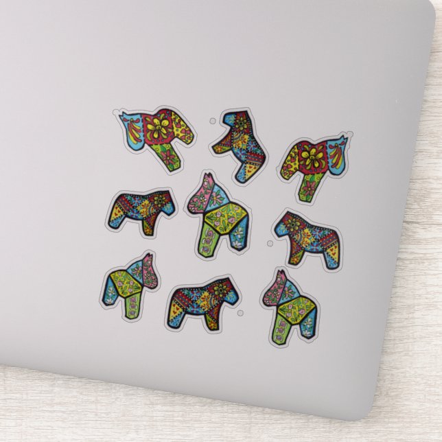 Sticker Chevaux Dala Patchwork (Détail)