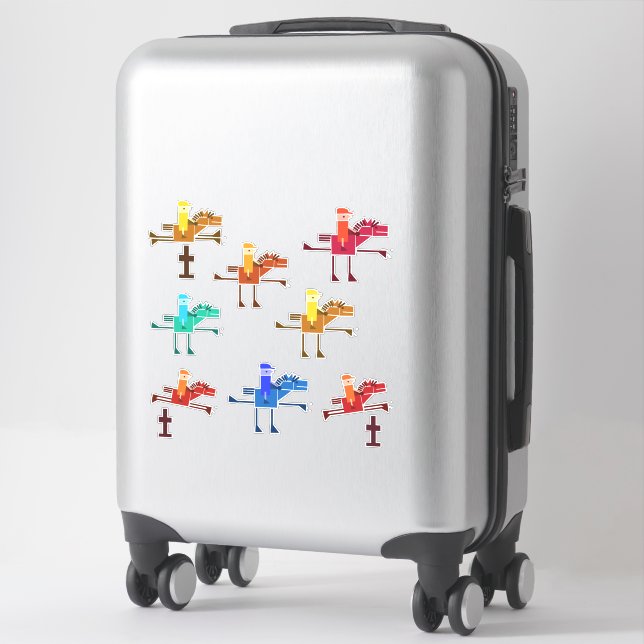 Sticker Chevaux et cavaliers (Sur valise)
