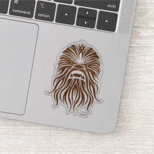Sticker Chewbacca Tribal Brown