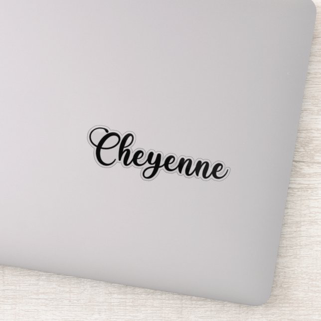Sticker Cheyenne Nom - Calligraphie manuscrite (Détail)