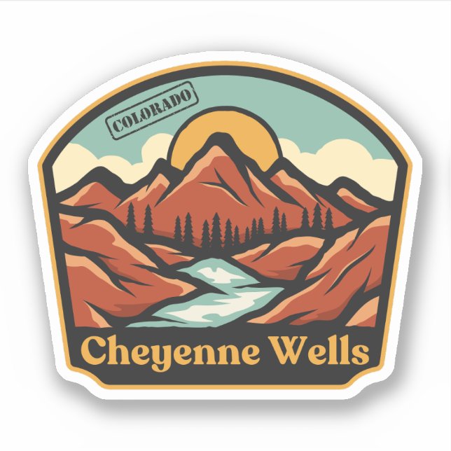 Sticker Cheyenne Wells, Colorado (Devant)