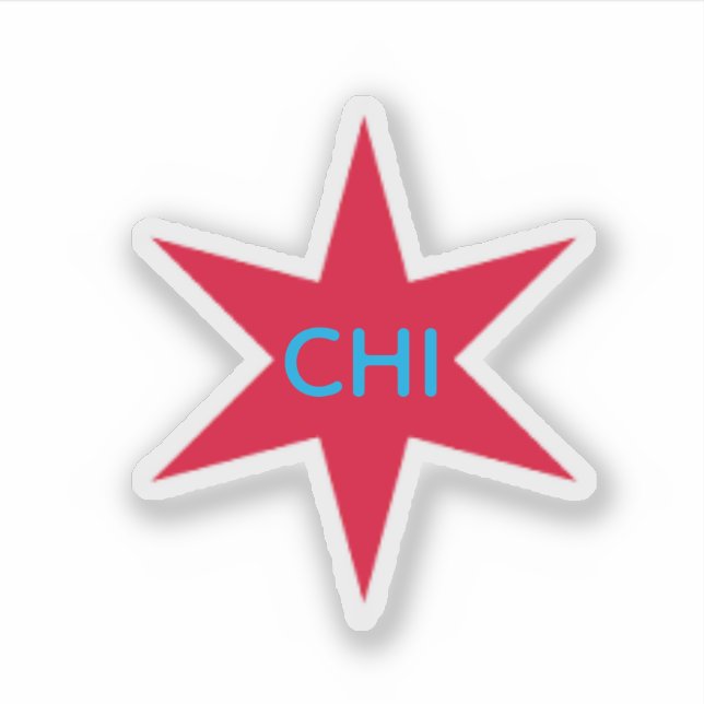 Sticker Chi-cago Six Pointed Star (Devant)
