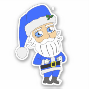 Sticker Chibi Blue Suit Père Noël
