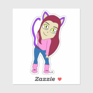 Sticker chibi catgirl