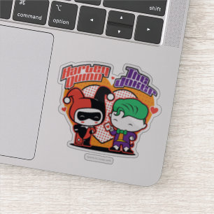 Sticker Chibi Harley Quinn et Chibi Coeurs joker