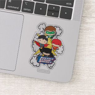 Sticker Chibi Justice League of America Explosion
