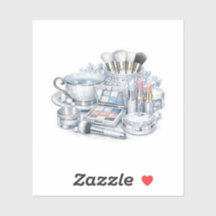 Chic Glace Cristal Argent Makeup Vanité Tasse Auto